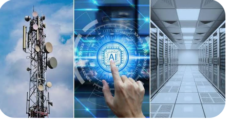 Telecommunications infrastructure and AI systems
